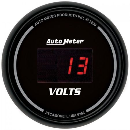 AUTO METER 2-1/16IN VOLTMETER, 8-18 VOLTS, DIGITAL BLACK 6393